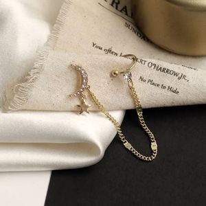 Moon Chain & Star Cuff Earring